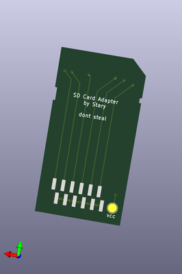 Render of SD card adapter