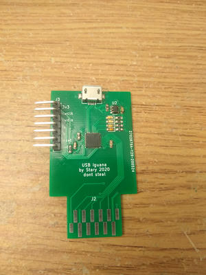 Picture of assembled USB Iguana board