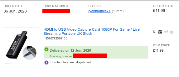 eBay listing