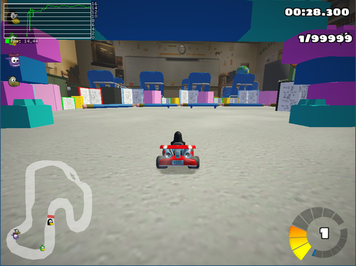 SuperTuxKart with a FPS overlay