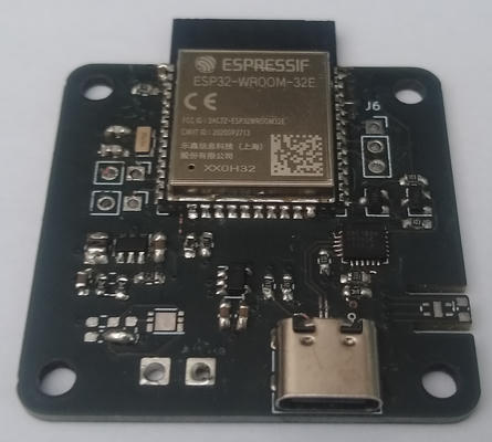 A picture of the PCB with all the parts assembled.